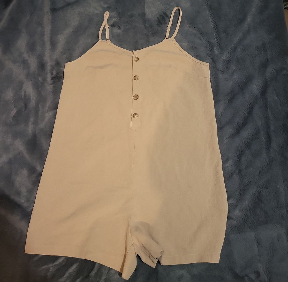 H&M Cream Button-Up Romper
